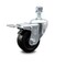 Service Caster 3.5 Inch Hard Rubber Wheel Swivel 1/2 Inch Threaded Stem Caster Total Lock Brake SCC-TSTTL20S3514-HRS-121315 - alternate 1
